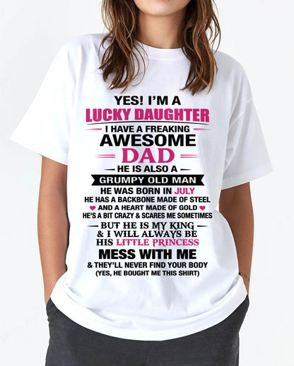 JULY - A LUCKY DAUGHTER – DADDY’S LITTLE PRINCESS - FROM DAD - TLEE07 (SKU2604-16-07)