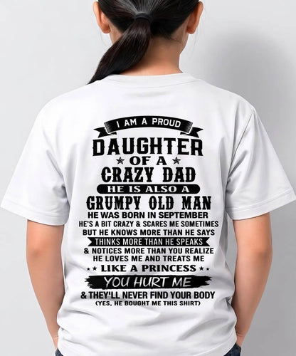 SEPTEMBER - FUNNY DAD AND DAUGHTER SHIRT - FROM DAD - TLEE09 (SKU2606-394-09)