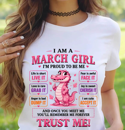 MARCH GIRL CUTE ALLIGATOR TEE - FOR WOMEN - TLEE03 (SKU2607-236-03)