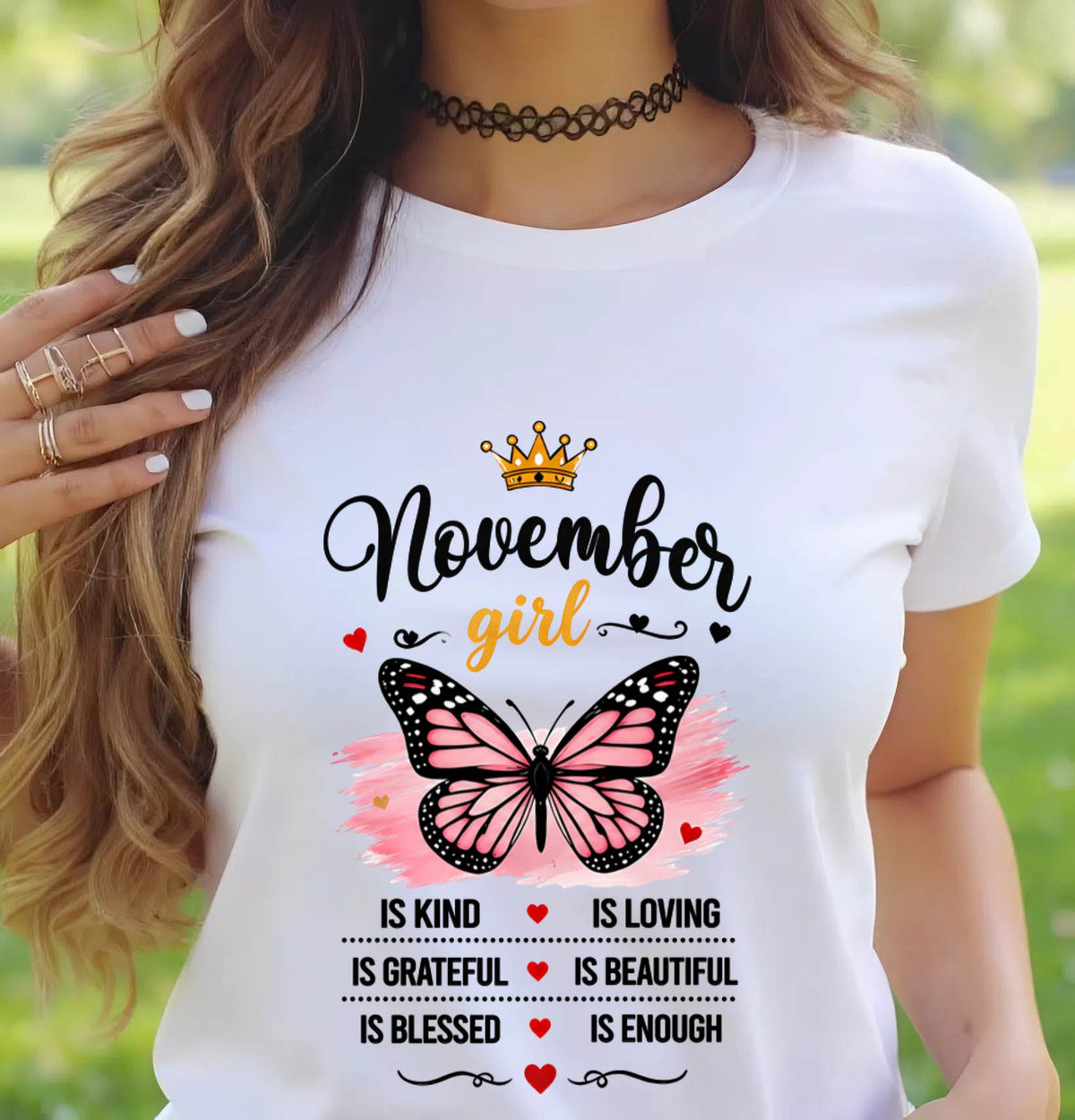 NOVEMBER GIRL BUTTERFLY SHIRT - FOR WOMEN - TLEE11 (SKU2608-593-11)