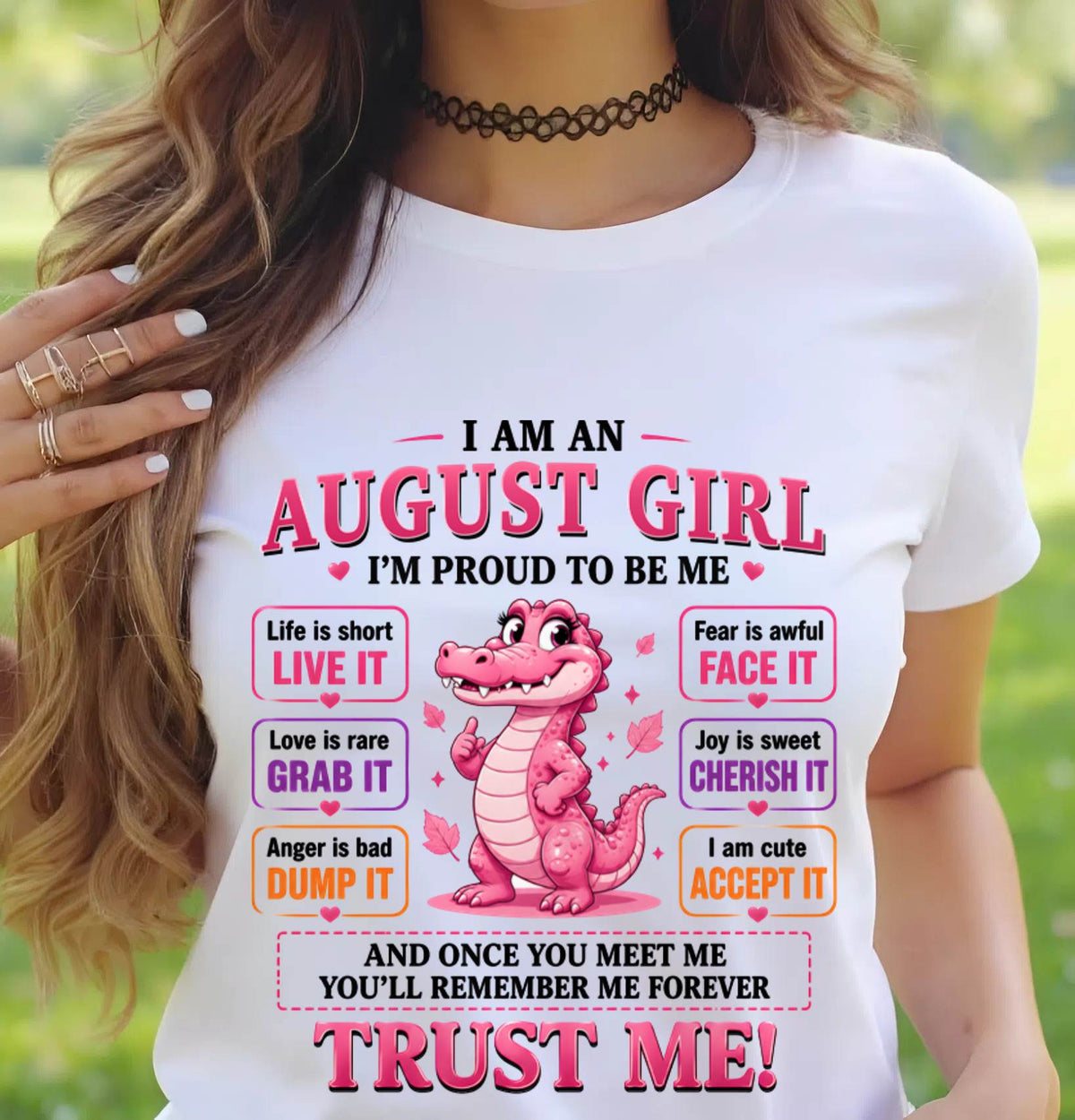 AUGUST GIRL CUTE ALLIGATOR TEE - FOR WOMEN - TLEE08 (SKU2607-236-08)