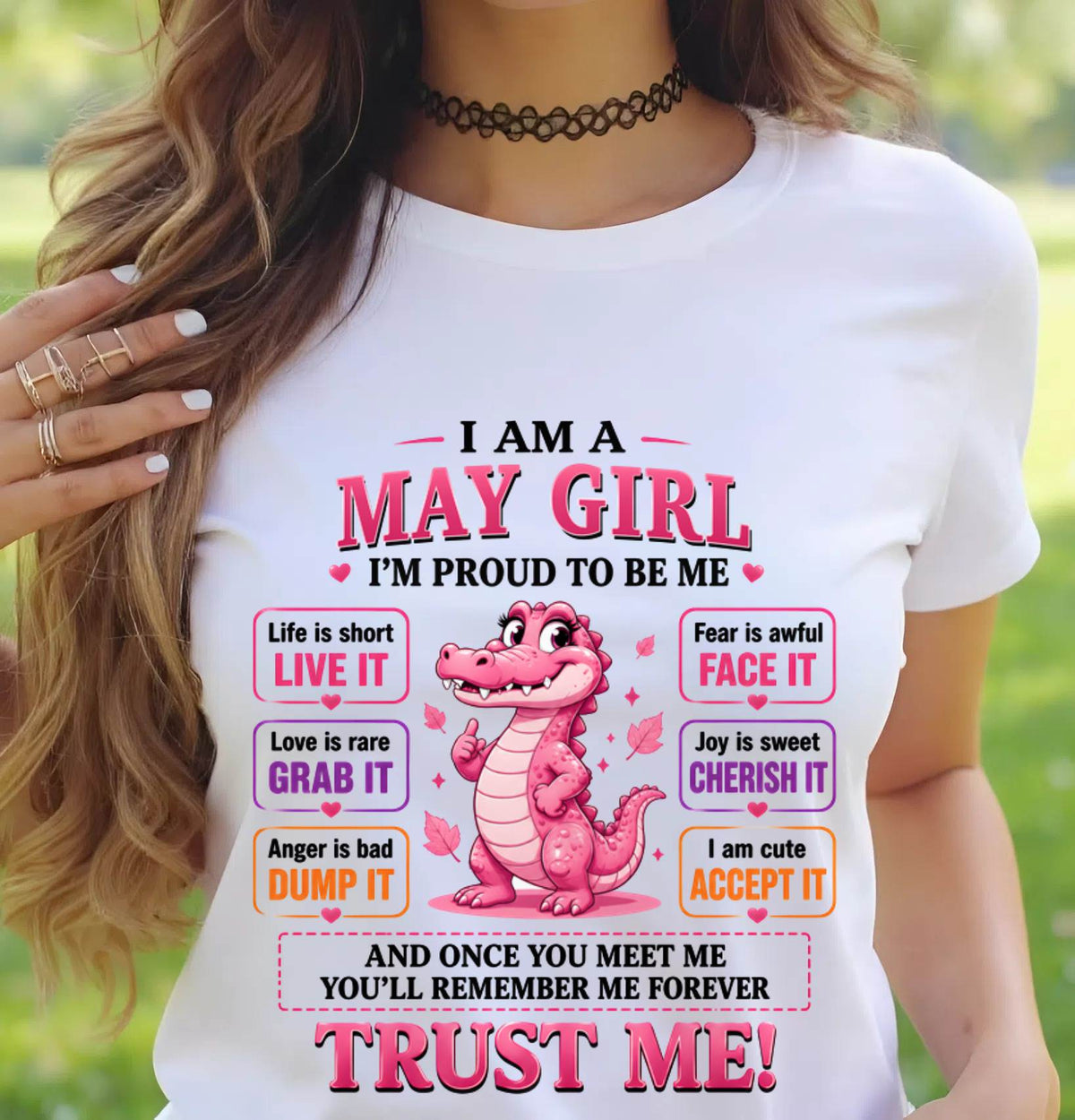 MAY GIRL CUTE ALLIGATOR TEE - FOR WOMEN - TLEE05 (SKU2607-236-05)