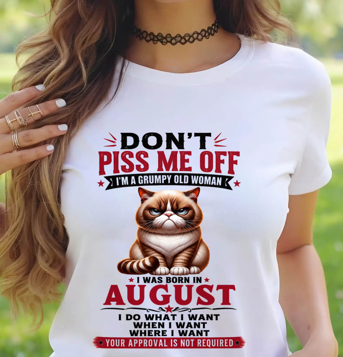 AUGUST – ZERO PATIENCE FUNNY CAT - FOR WOMEN - TLEE08 (SKU2608-291-08)