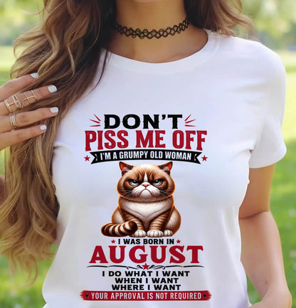 AUGUST – ZERO PATIENCE FUNNY CAT - FOR WOMEN - TLEE08 (SKU2608-291-08)
