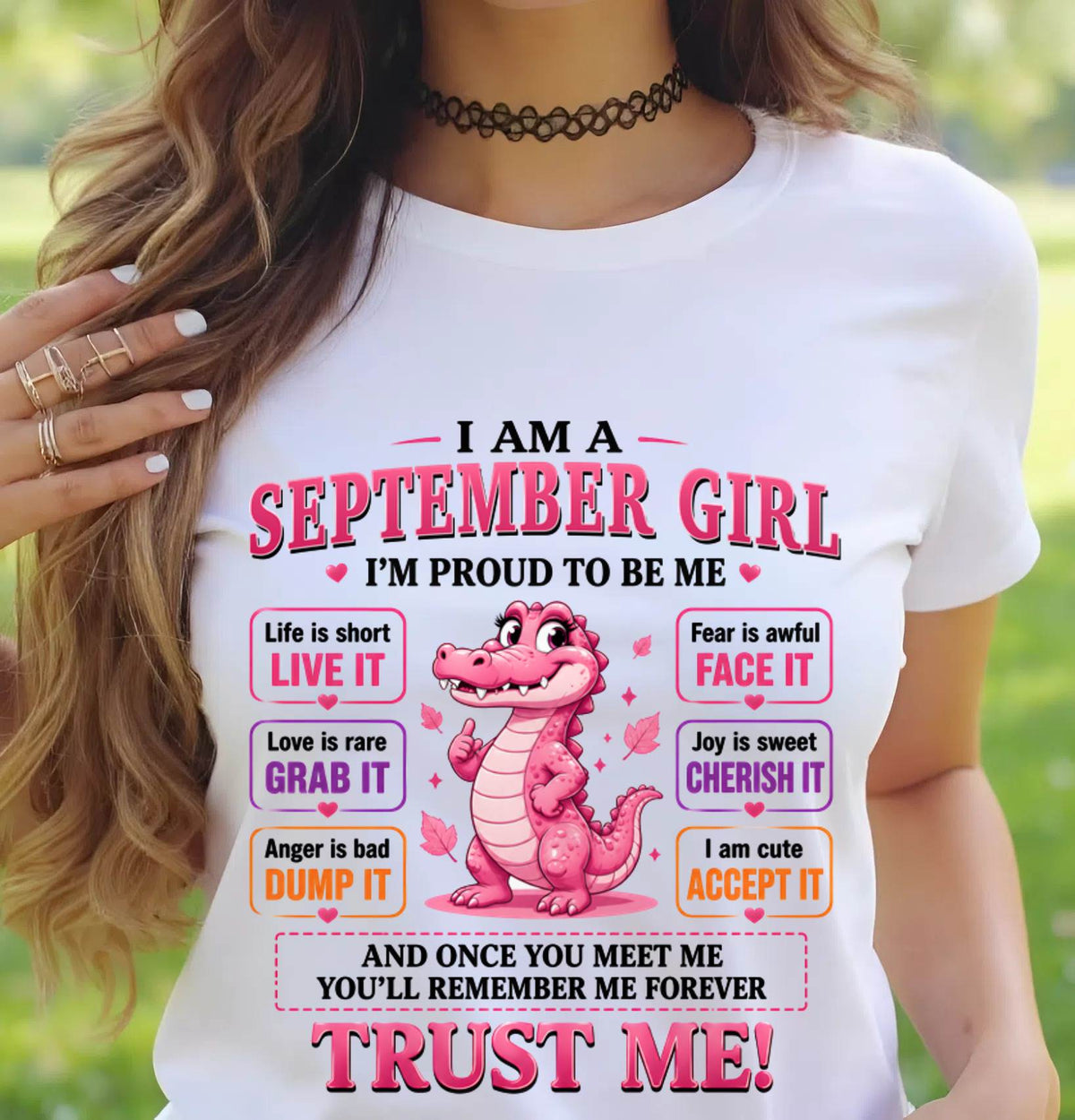 SEPTEMBER GIRL CUTE ALLIGATOR TEE - FOR WOMEN - TLEE09 (SKU2607-236-09)