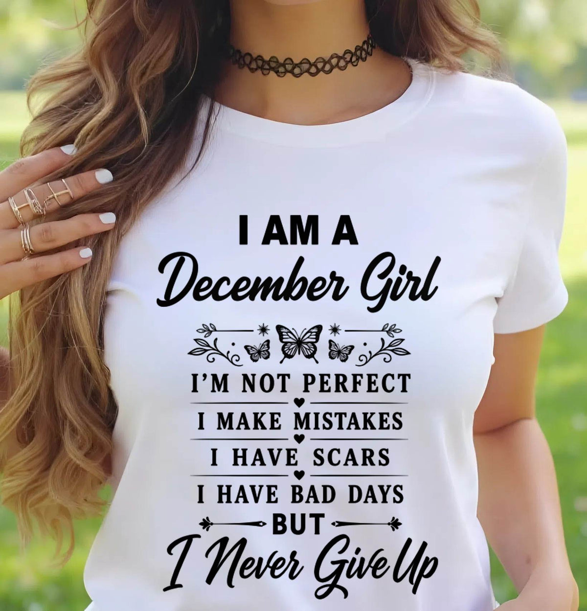 DECEMBER GIRL NEVER GIVE UP - FOR WOMEN - TLEE12 (SKU2606-378-12)