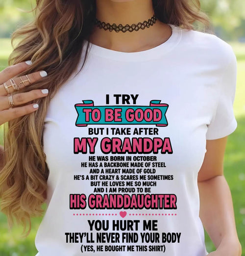 OCTOBER - I TRY TO BE GOOD BUT I TAKE AFTER MY GRANDPA - FROM GRANDPA - TLEE10 (SKU2606-212-10)