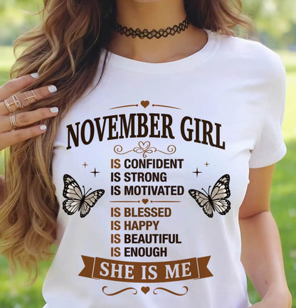 NOVEMBER GIRL – FAITH, STRENGTH & BEAUTY - FOR WOMEN - TLEE11 (SKU2605-378-11)