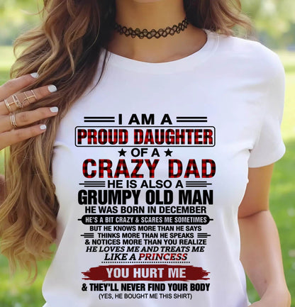 DECEMBER - BEST DAD BEST DAUGHTER SHIRT - FROM DAD - TLEE12 (SKU2608-27-12)