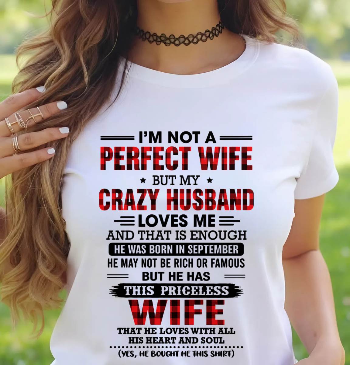 SEPTEMBER - CRAZY HUSBAND LOVES ME WIFE SHIRT - FROM HUSBAND - TLEE09 (SKU2608-651-09)