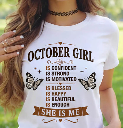 OCTOBER GIRL – FAITH, STRENGTH & BEAUTY - FOR WOMEN - TLEE10 (SKU2605-378-10)