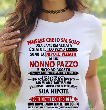 NONNO PAZZO NATO A AGOSTO - DAL NONNO - TLEE08 (SKU2605-333-08)