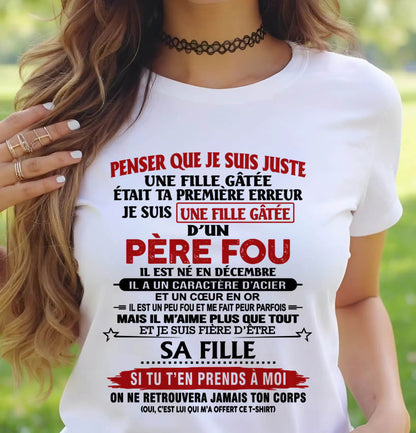 DÉCEMBRE / PAPA FOU, FILLE GÂTÉE - CADEAU DE PAPA - TLEE12 (SKU2605-354-12)
