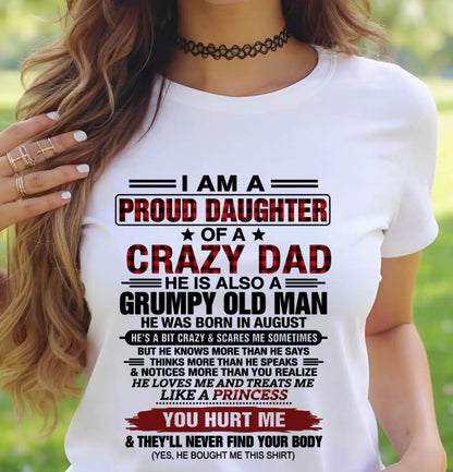 AUGUST - BEST DAD BEST DAUGHTER SHIRT - FROM DAD - TLEE08 (SKU2608-27-08)