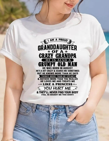 AUGUST - PROUD GRANDDAUGHTER OF A CRAZY GRANDPA - FROM GRANDPA - TLEE08 (SKU2607-114-08)