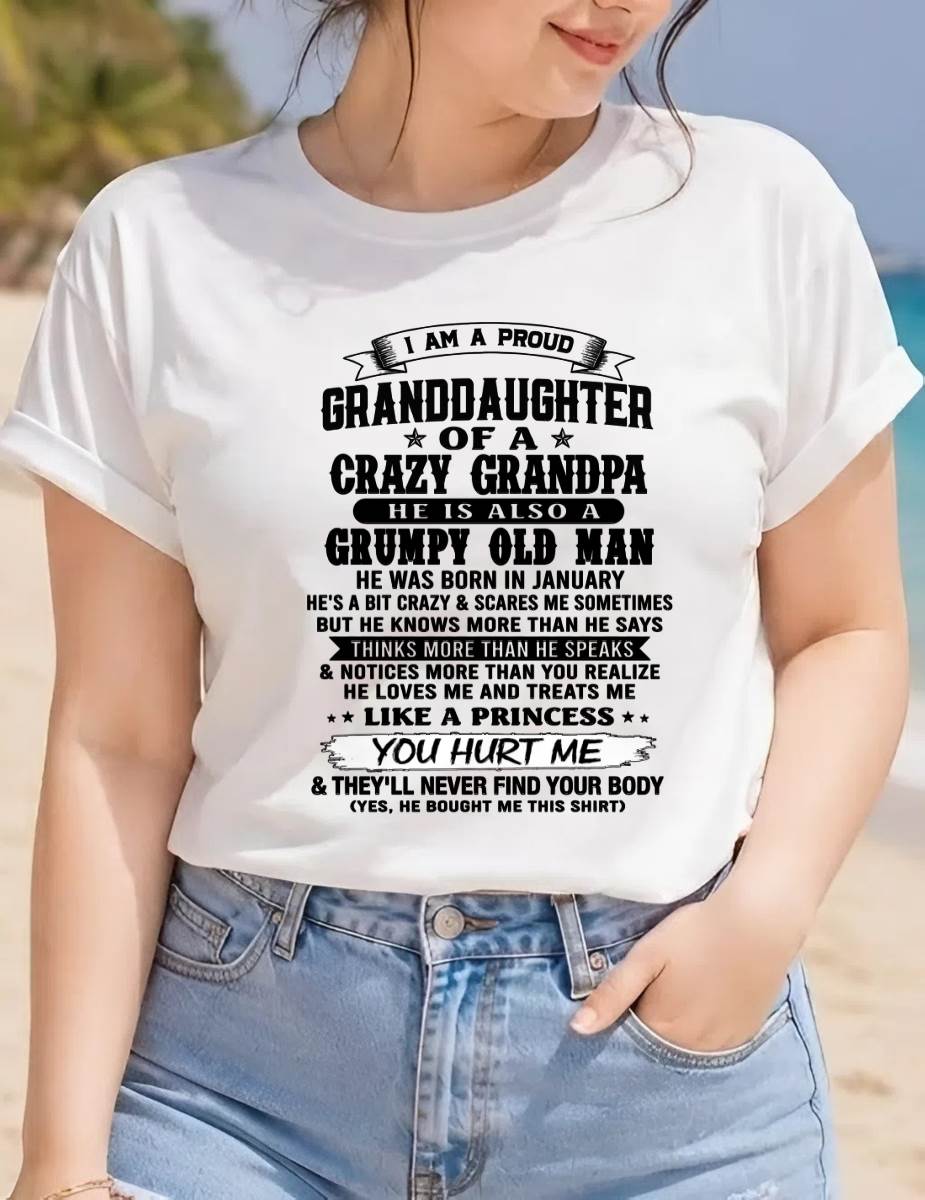 JANUARY - PROUD GRANDDAUGHTER OF A CRAZY GRANDPA - FROM GRANDPA - TLEE01 (SKU2607-114-01)