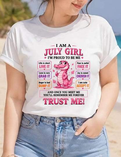 JULY GIRL CUTE ALLIGATOR TEE - FOR WOMEN - TLEE07 (SKU2607-236-07)