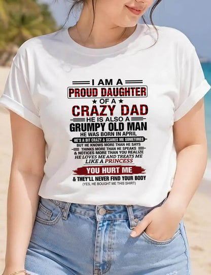 APRIL - BEST DAD BEST DAUGHTER SHIRT - FROM DAD - TLEE04 (SKU2608-27-04)