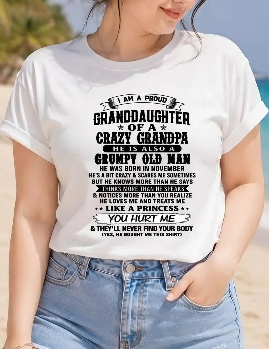 NOVEMBER - PROUD GRANDDAUGHTER OF A CRAZY GRANDPA - FROM GRANDPA - TLEE11 (SKU2607-114-11)