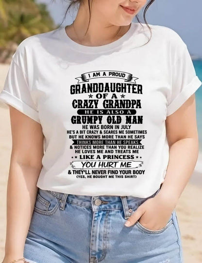 JULY - PROUD GRANDDAUGHTER OF A CRAZY GRANDPA - FROM GRANDPA - TLEE07 (SKU2607-114-07)
