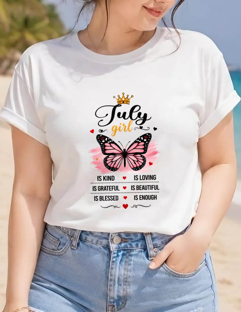 JULY GIRL BUTTERFLY SHIRT - FOR WOMEN - TLEE07 (SKU2608-593-07)