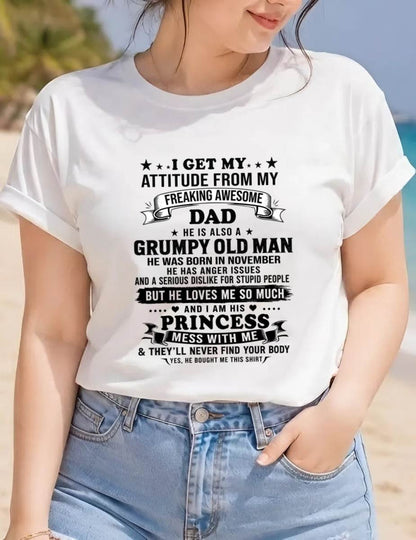 NOVEMBER - AWESOME DAD PRINCESS SHIRT - FROM DAD - TLEE11 (SKU2607-352-11)