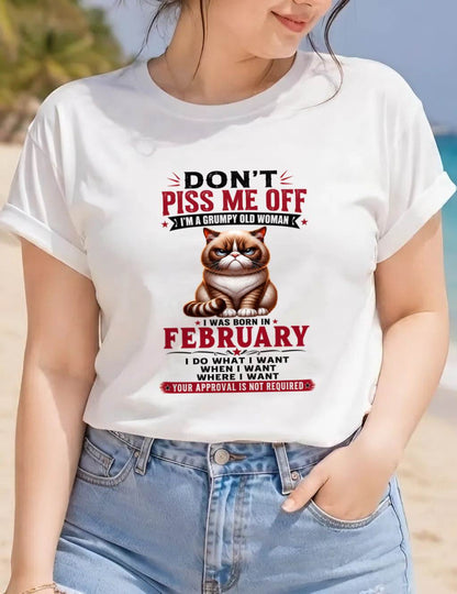 FEBRUARY – ZERO PATIENCE FUNNY CAT - FOR WOMEN - TLEE02 (SKU2608-291-02)