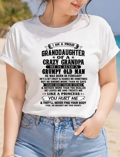 FEBRUARY - PROUD GRANDDAUGHTER OF A CRAZY GRANDPA - FROM GRANDPA - TLEE02 (SKU2607-114-02)