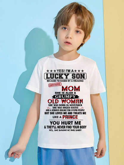 NOVEMBER - LUCKY SON – PROUD TO BE RAISED BY AN AWESOME MOM - FROM MOM - TLEE11 (SKU2603-106-11)