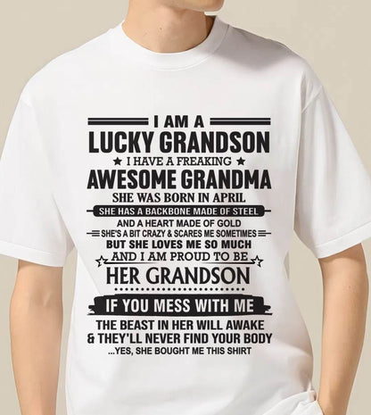 APRIL - GRANDSON OF A STRONG & LOVING GRANDMA - FROM GRANDMA - TLEE04 (SKU11-154-04)