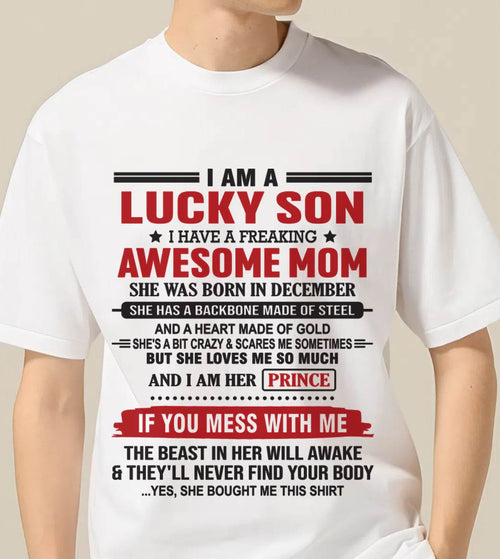 DECEMBER - LUCKY SON OF A STRONG AND PROTECTIVE MOM - FROM MOM - TLEE12 (SKU2602-97-12)