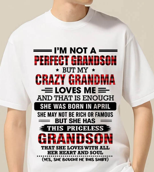 APRIL - NOT PERFECT, JUST GRANDMA’S FAVORITE GRANDSON - FROM GRANDMA - TLEE04 (SKU2606-362-04)