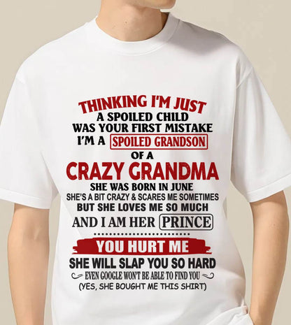 JUNE - GRANDMA’S BOY – LOVED, SPOILED & PROTECTED - FROM GRANDMA - TLEE06 (SKU2602-128-06)