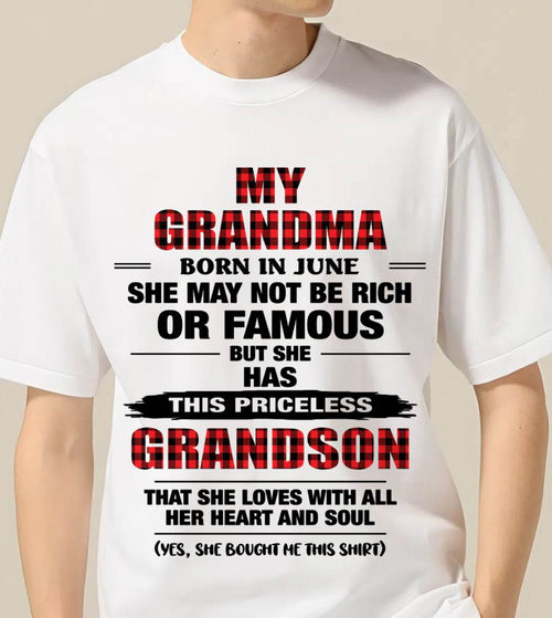 JUNE GRANDMA LOVES ME – PRICELESS GRANDSON GIFT- FROM GRANDMA - TLEE06 (SKU2604-260-06)