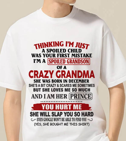 DECEMBER - GRANDMA’S BOY – LOVED, SPOILED & PROTECTED - FROM GRANDMA - TLEE12 (SKU2602-128-12)