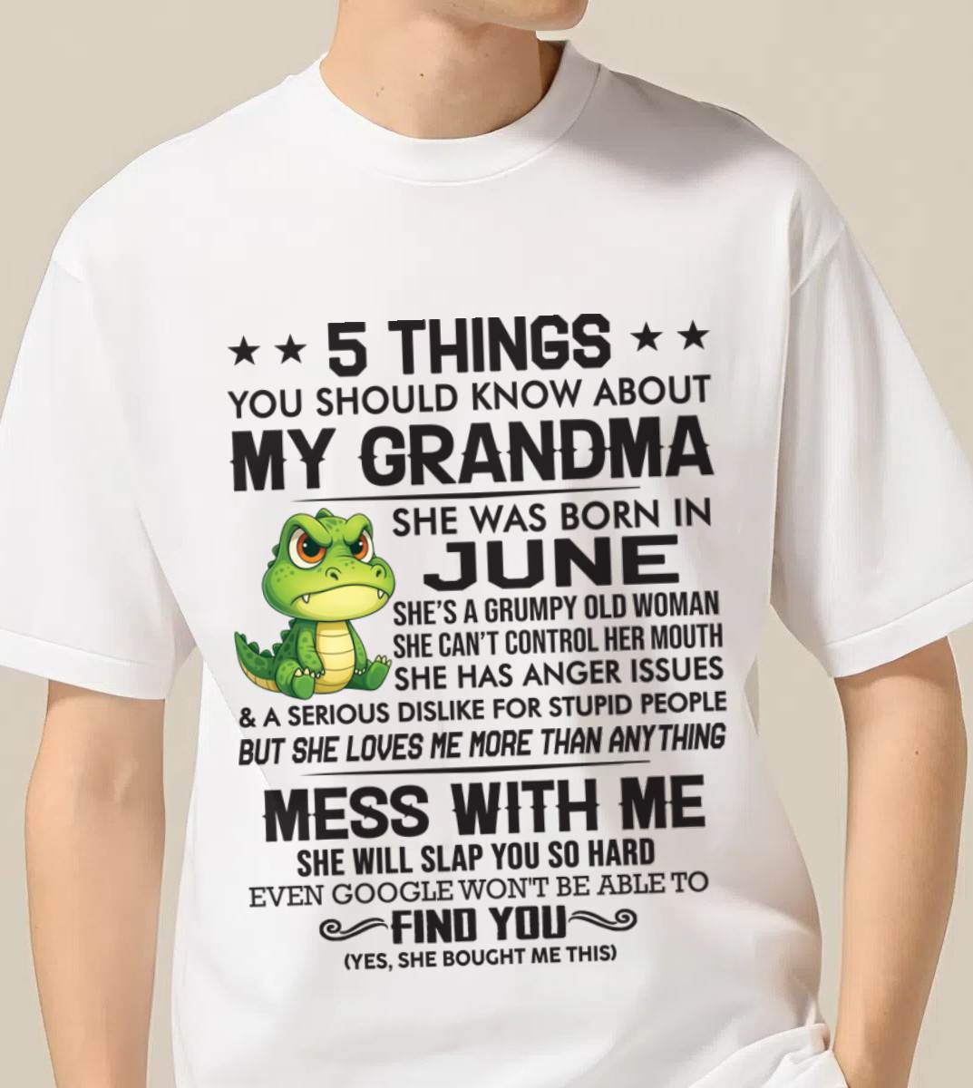 JUNE - 5 THINGS YOU SHOULD KNOW ABOUT MY GRANDMA – AND YOU'D BETTER NOT MESS WITH ME - FROM GRANDMA - TLEE06 (SKU10-06-06)