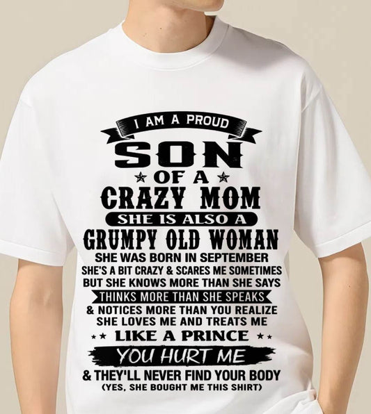 SEPTEMBER - PROUD SON OF A FREAKIN' AWESOME MOM - FROM MOM - TLEE09 (SKU2607-60-09)