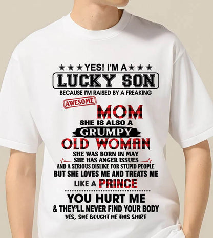 MAY - LUCKY SON – PROUD TO BE RAISED BY AN AWESOME MOM - FROM MOM - TLEE05 (SKU2603-106-05)
