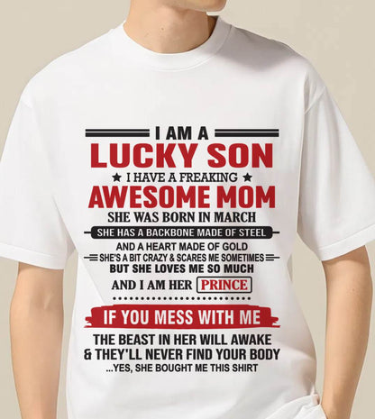 MARCH - LUCKY SON OF A STRONG AND PROTECTIVE MOM - FROM MOM - TLEE03 (SKU2602-97-03)