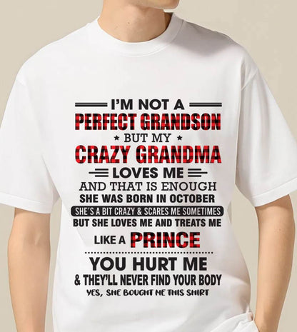 OCTOBER - PROUD GRANDSON OF A CRAZY GRANDMA - FROM GRANDMA - TLEE10 (SKU2603-71-10)