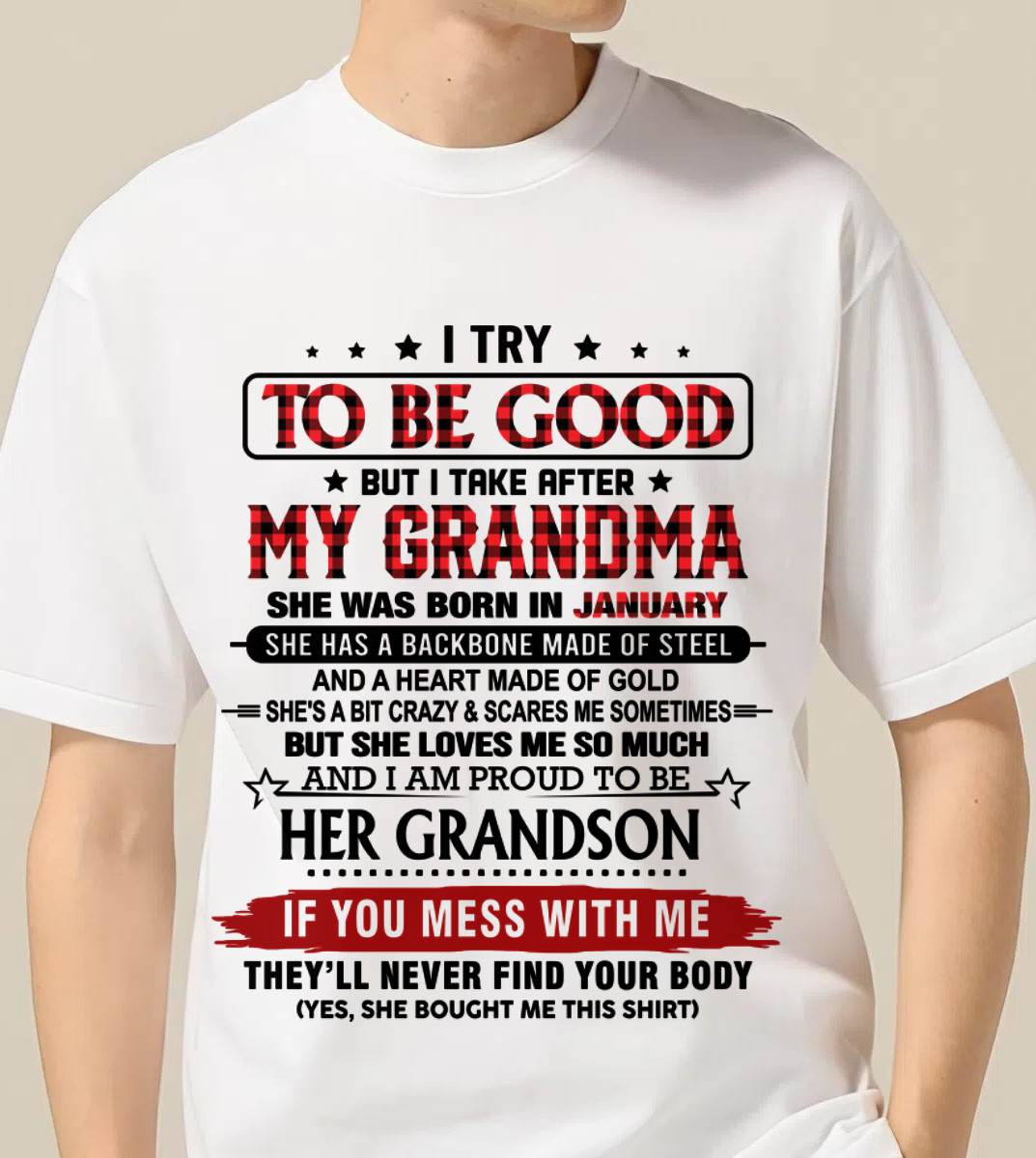 JANUARY - I TRY TO BE GOOD BUT I TAKE AFTER MY GRANDMA - FROM GRANDMA - TLEE01 (SKU26T-01289-01)