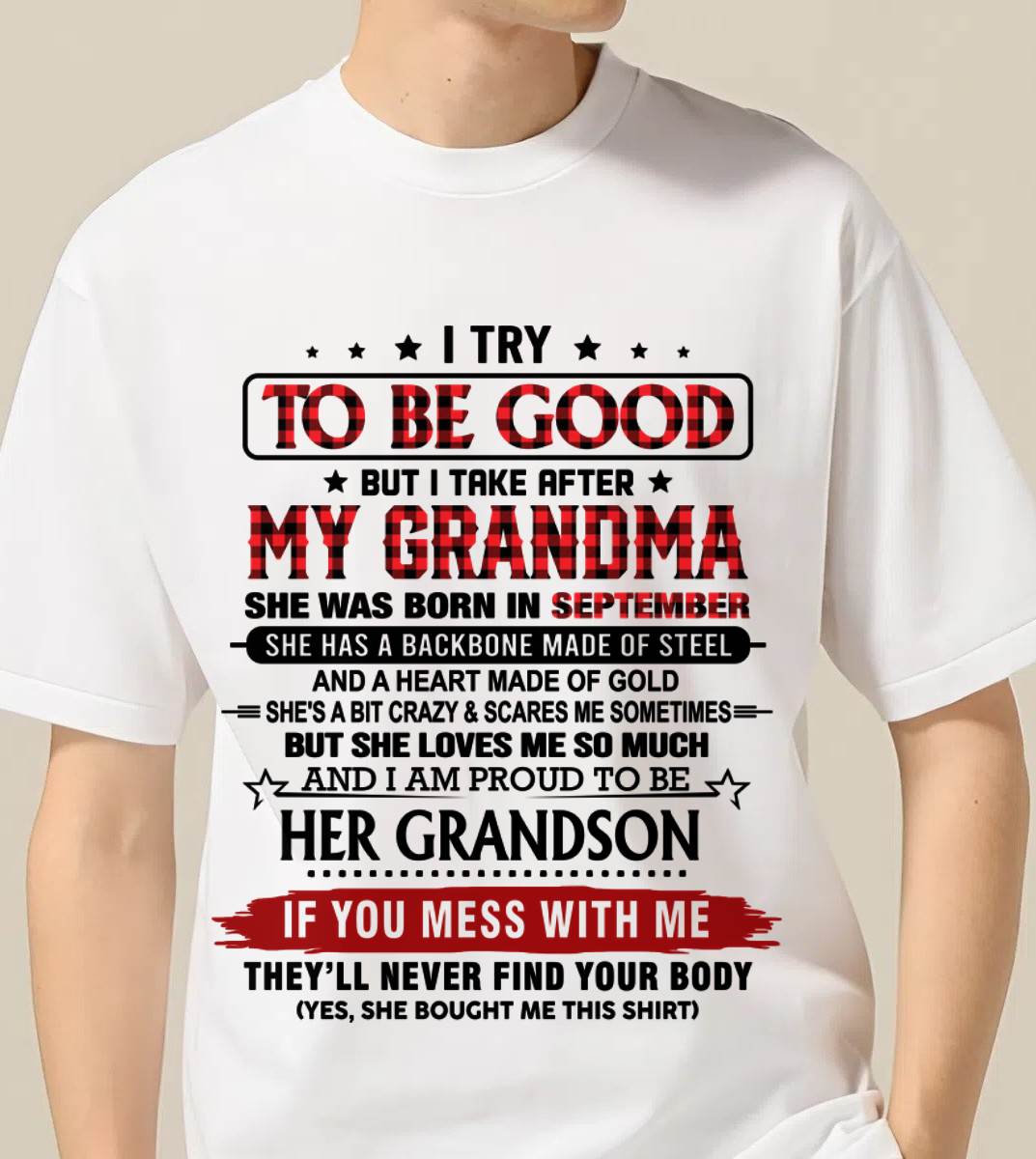 SEPTEMBER - I TRY TO BE GOOD BUT I TAKE AFTER MY GRANDMA - FROM GRANDMA - TLEE09 (SKU26T-01289-09)