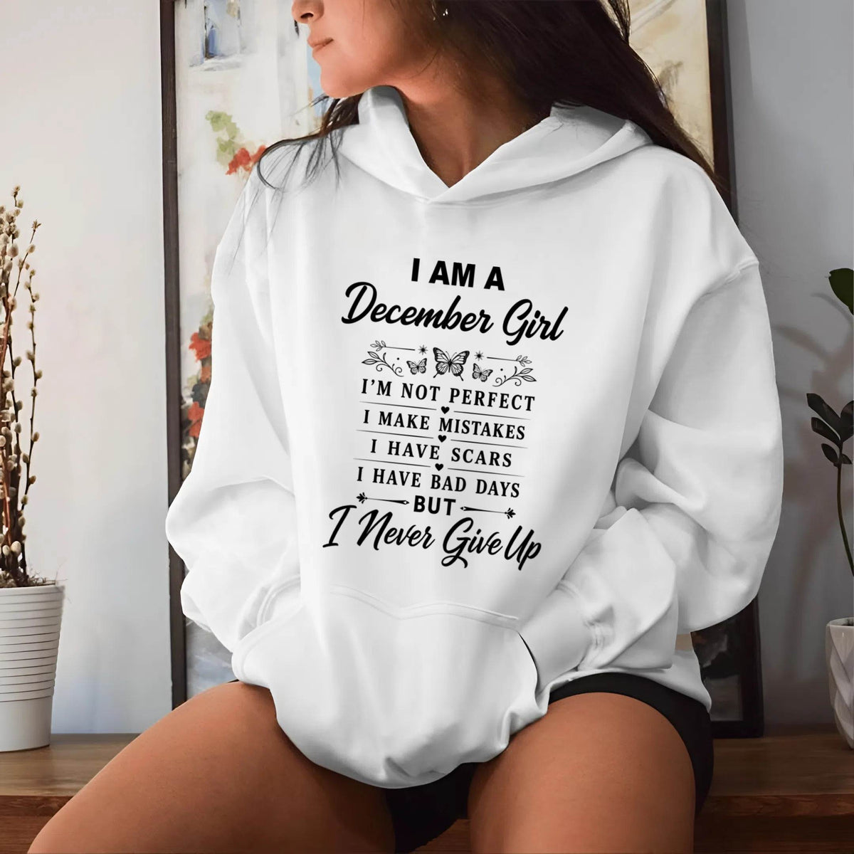DECEMBER GIRL NEVER GIVE UP - FOR WOMEN - TLEE12 (SKU2606-378-12)