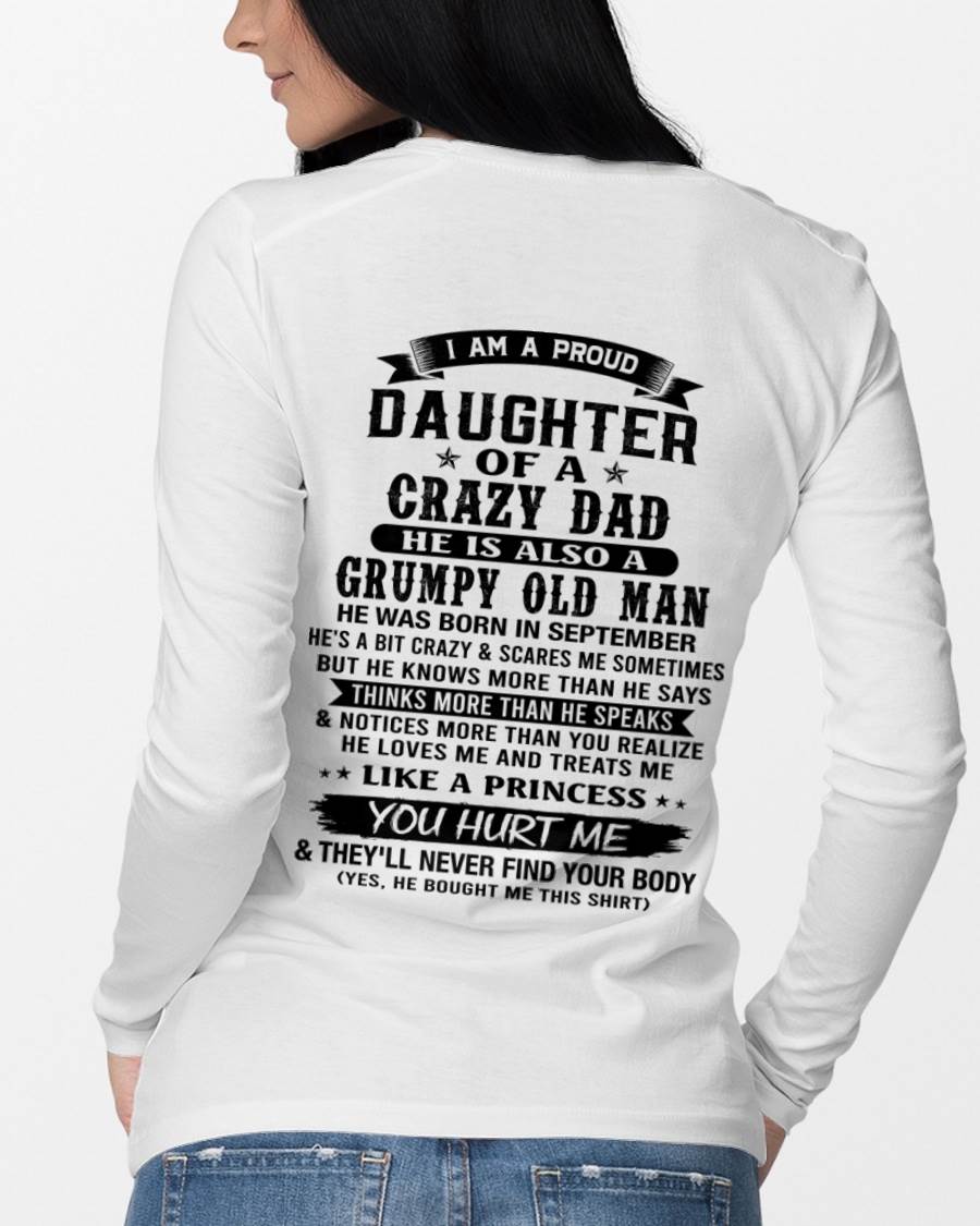 SEPTEMBER - FUNNY DAD AND DAUGHTER SHIRT - FROM DAD - TLEE09 (SKU2606-394-09)