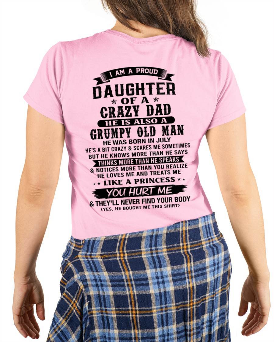 JULY - FUNNY DAD AND DAUGHTER SHIRT - FROM DAD - TLEE07 (SKU2606-394-07)