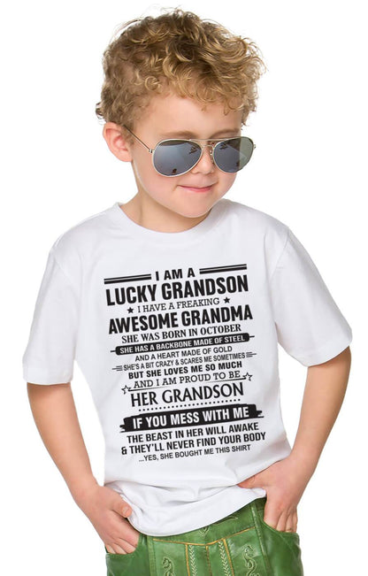 OCTOBER - GRANDSON OF A STRONG & LOVING GRANDMA - FROM GRANDMA - TLEE10 (SKU11-154-10)