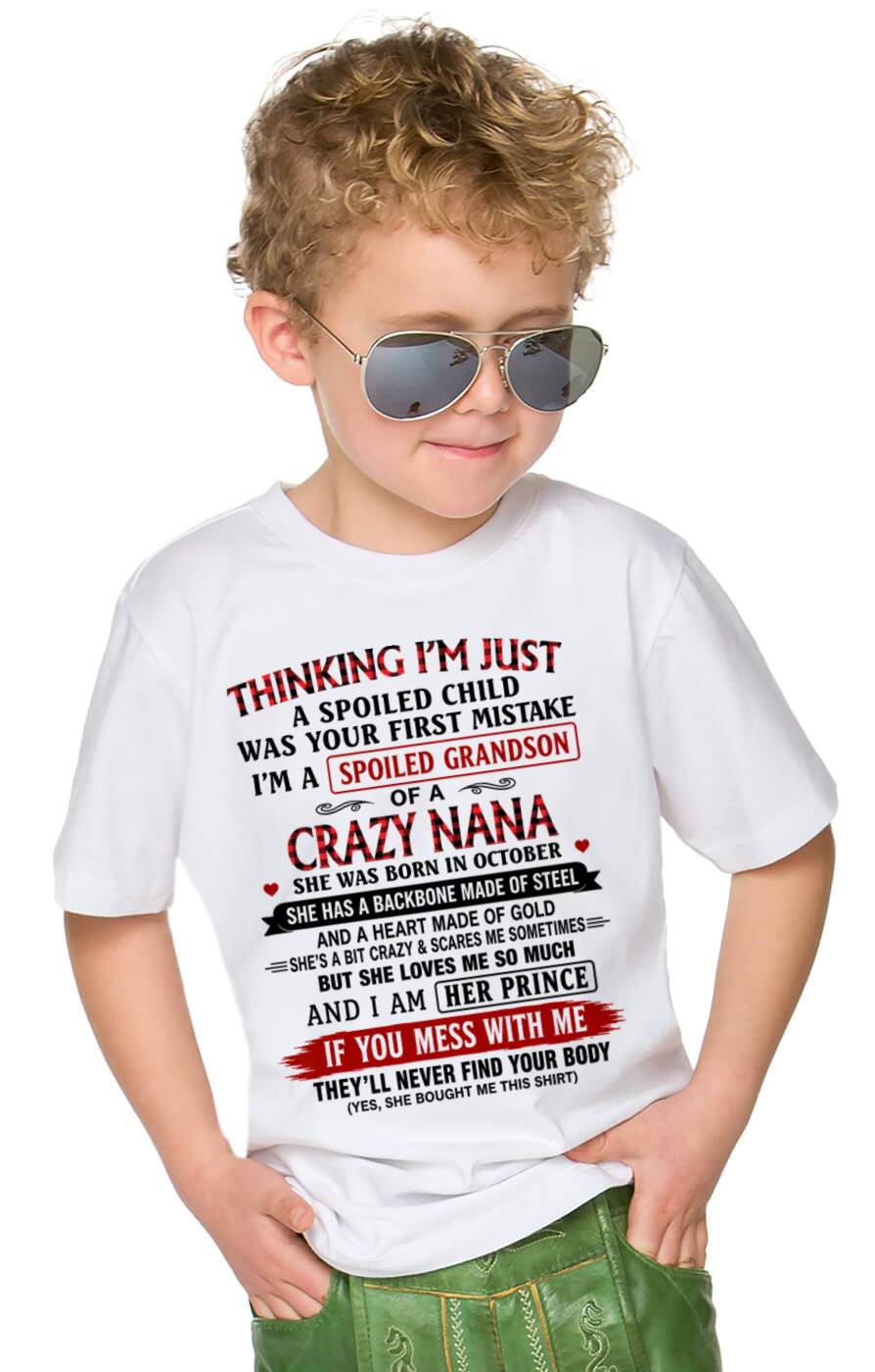 OCTOBER - NANA LOVES HER GRANDSON SHIRT - FROM GRANDMA - TLEE10 (SKU2608-28-10)