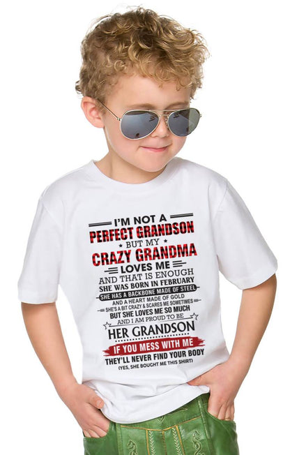 FEBRUARY - I’M NOT PERFECT, BUT MY CRAZY GRANDMA LOVES ME - FROM GRANDMA - TLEE02 (SKU26T-01131-02)