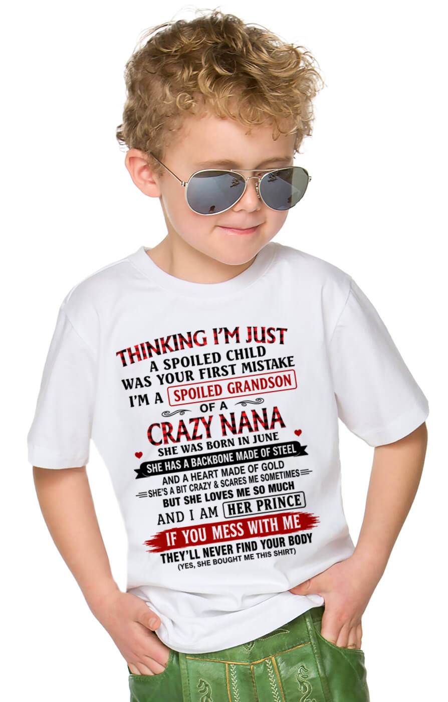 JUNE - NANA LOVES HER GRANDSON SHIRT - FROM GRANDMA - TLEE06 (SKU2608-28-06)