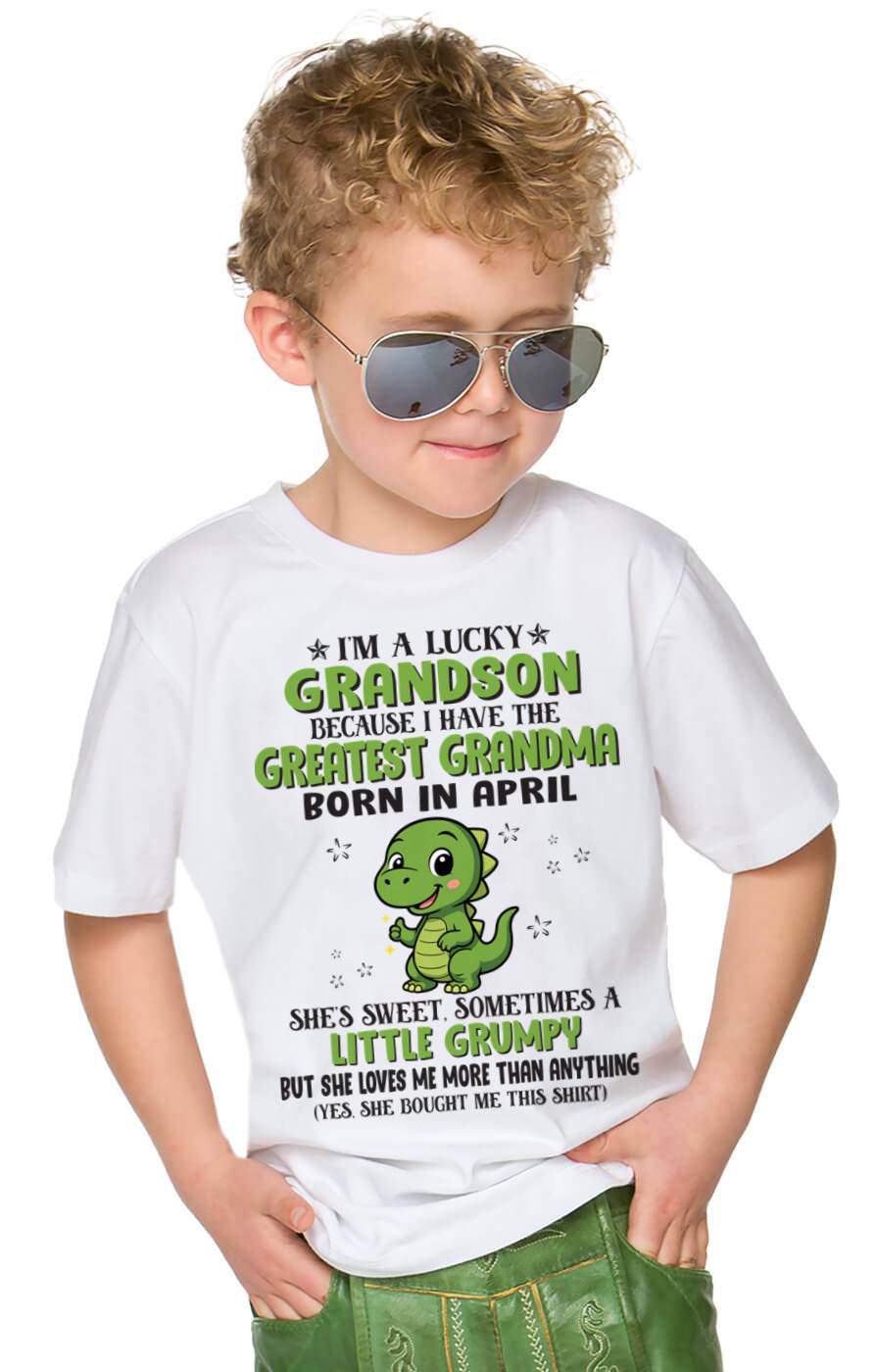 APRIL - I'M A LUCKY GRANDSON BECAUSE I HAVE THE GREATEST GRANDMA - FROM GRANDMA - TLEE04 (SKU09-86-04)